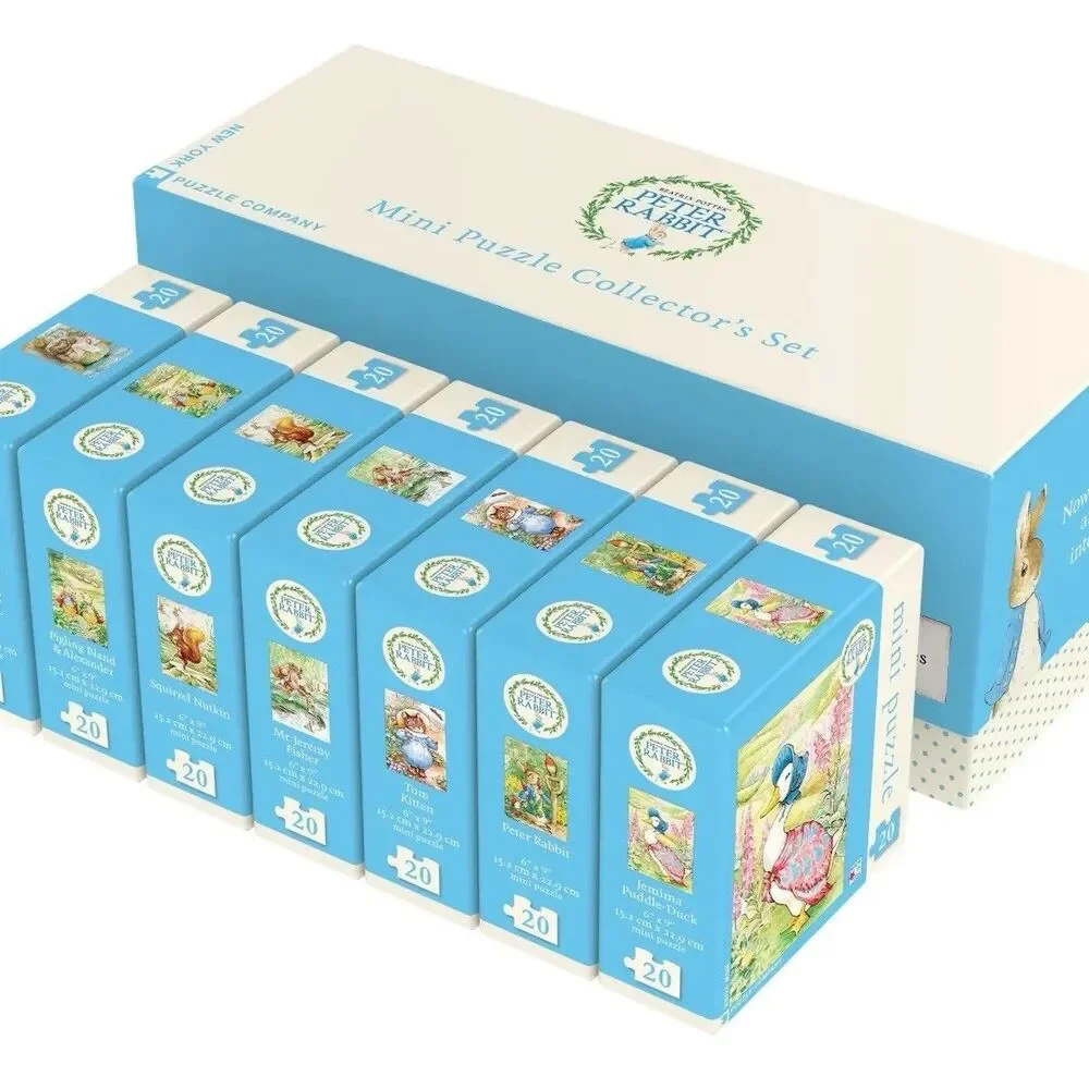 Beatrix Potter Peter Rabbit Mini Puzzles Collector’s Set 20 pc Set of 7 New